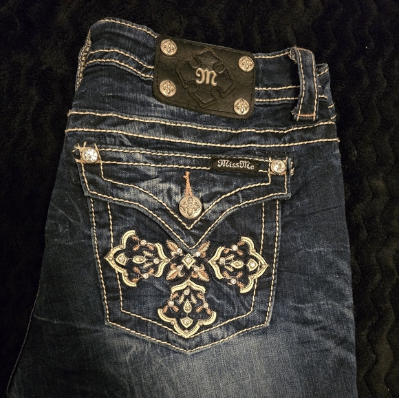 Miss Me Blue Boot Cut Jeans Women's Size 31 - Picture 6 of 7